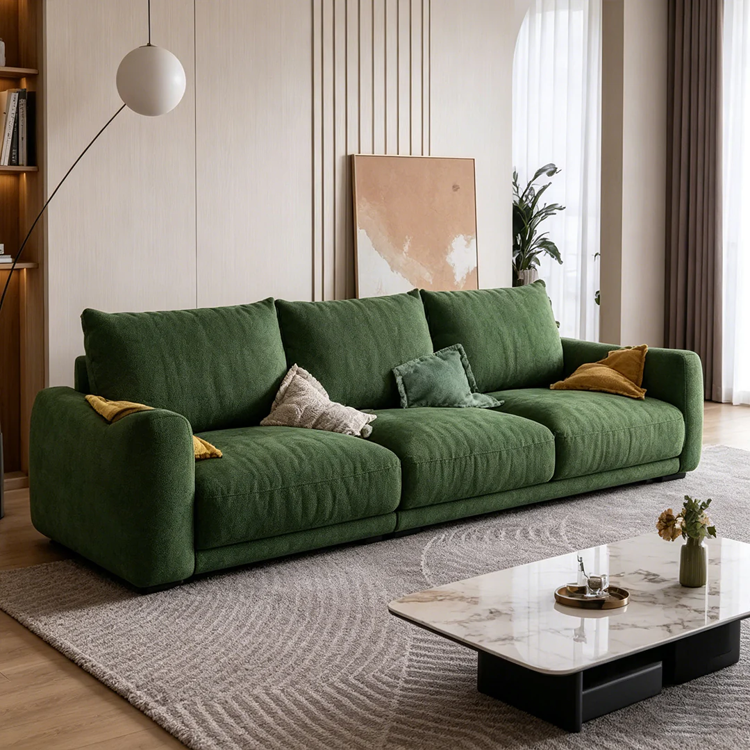 Caleb Modern Two Seater, Three Seater, Four Seater Sofa, Cotton Linen - Image 9