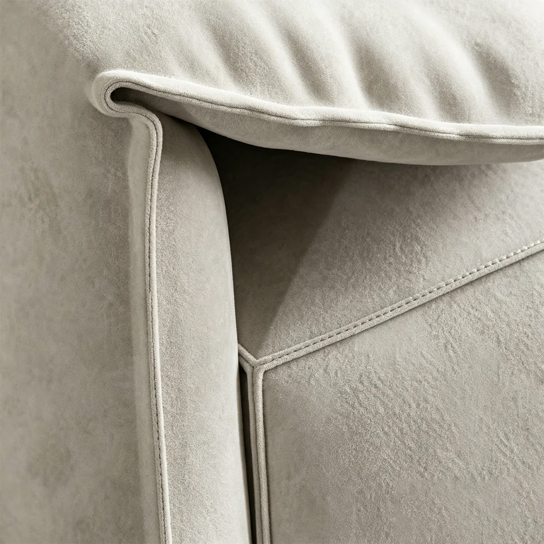 Calista Two Seater Sofa, Suede - Image 8