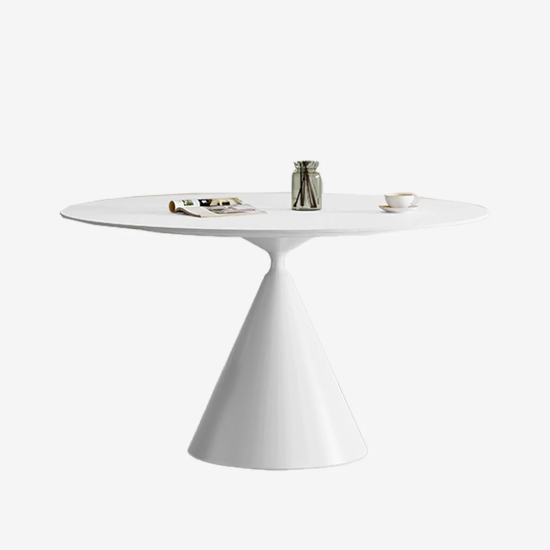 Calvin Cone Round Dining Table, White - Image 8