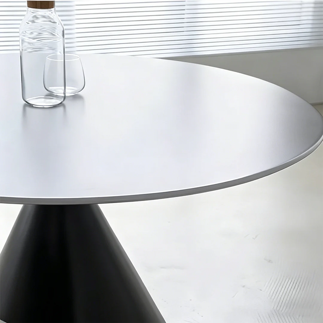 Calvin Cone Round Dining Table, Black - Image 7