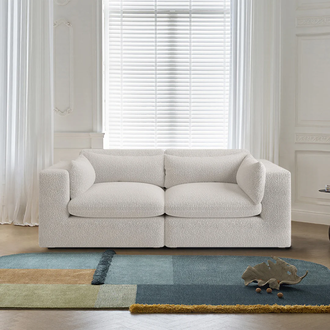 Cantu Loveseat Sofa, Two Seater Sofa, Velvet - Image 2