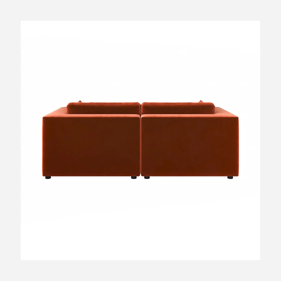 Cantu Loveseat Sofa, Two Seater Sofa, Velvet - Image 7