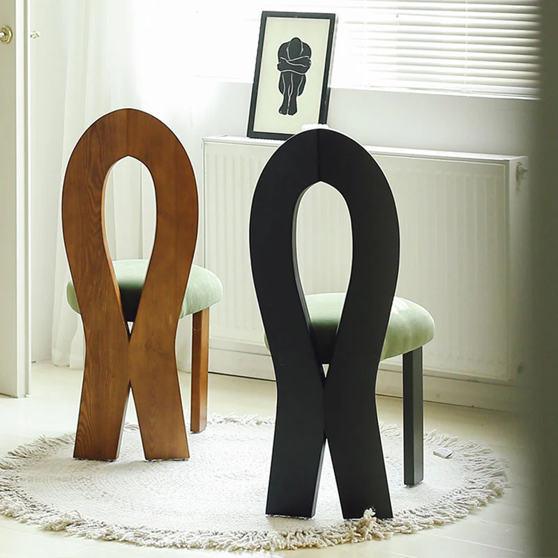 Caradoc Mermaid Dining Chair, Oak & Velvet - Image 3
