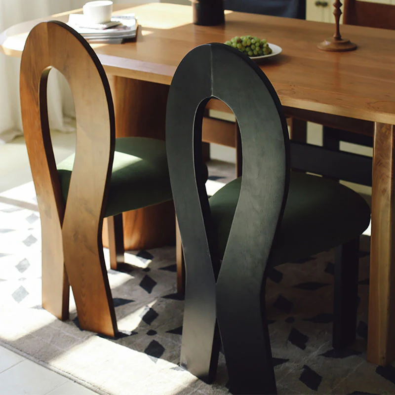 Caradoc Mermaid Dining Chair, Oak & Velvet - Image 6