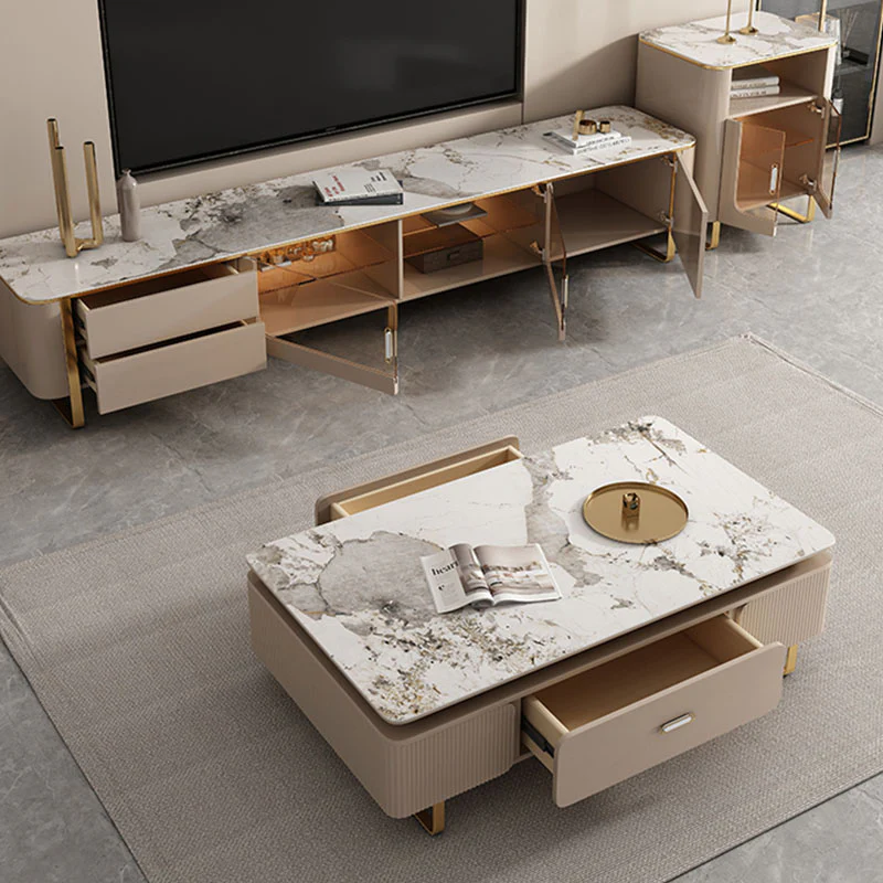 Carl TV Stand, Gold Leg - Image 2