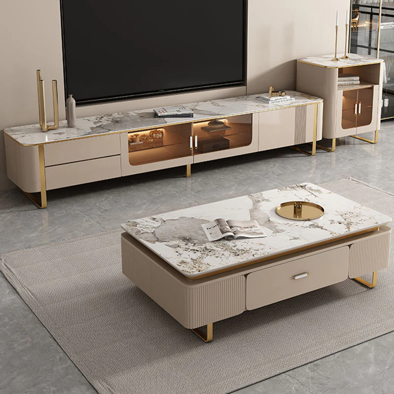 Carl TV Stand, Gold Leg - Image 3
