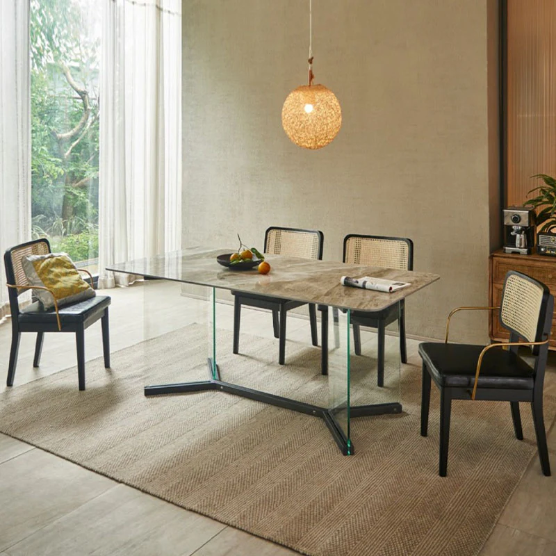 Cassie Black Dining Chair, Wood & Leather - Image 2