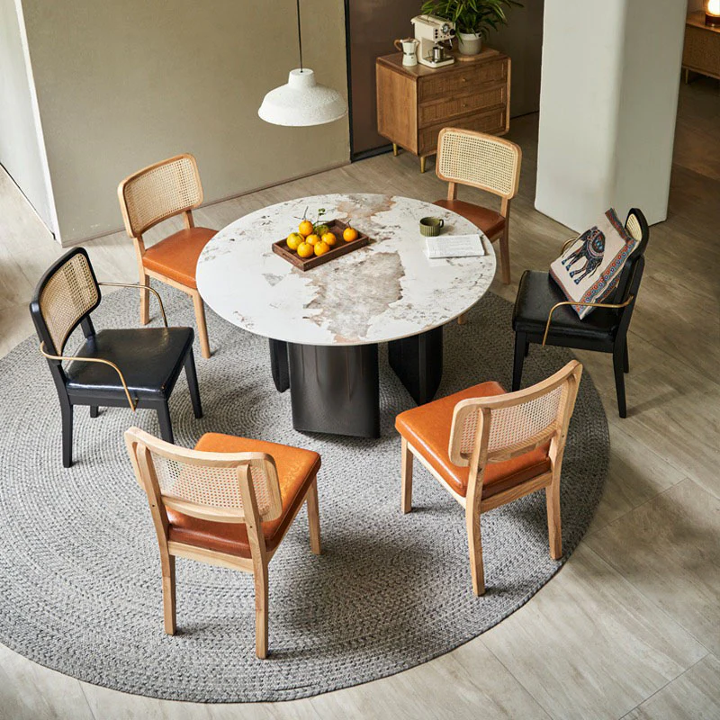 Cassie Black Dining Chair, Wood & Leather - Image 5