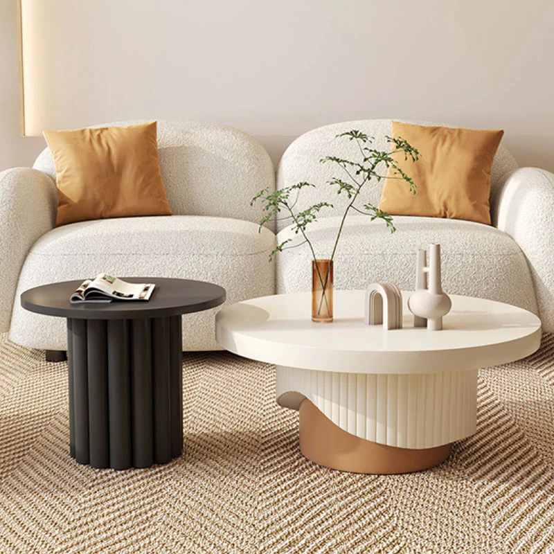 Cecily Living Room Set Round Nesting Coffee Table Set - Image 2