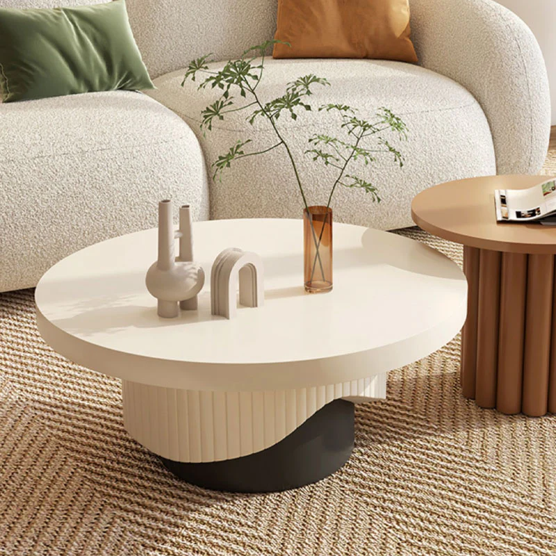 Cecily Living Room Set Round Nesting Coffee Table Set - Image 4