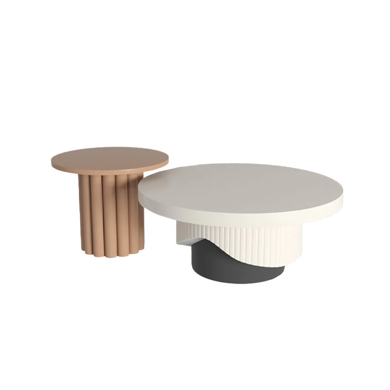 Cecily Living Room Set Round Nesting Coffee Table Set - Image 5