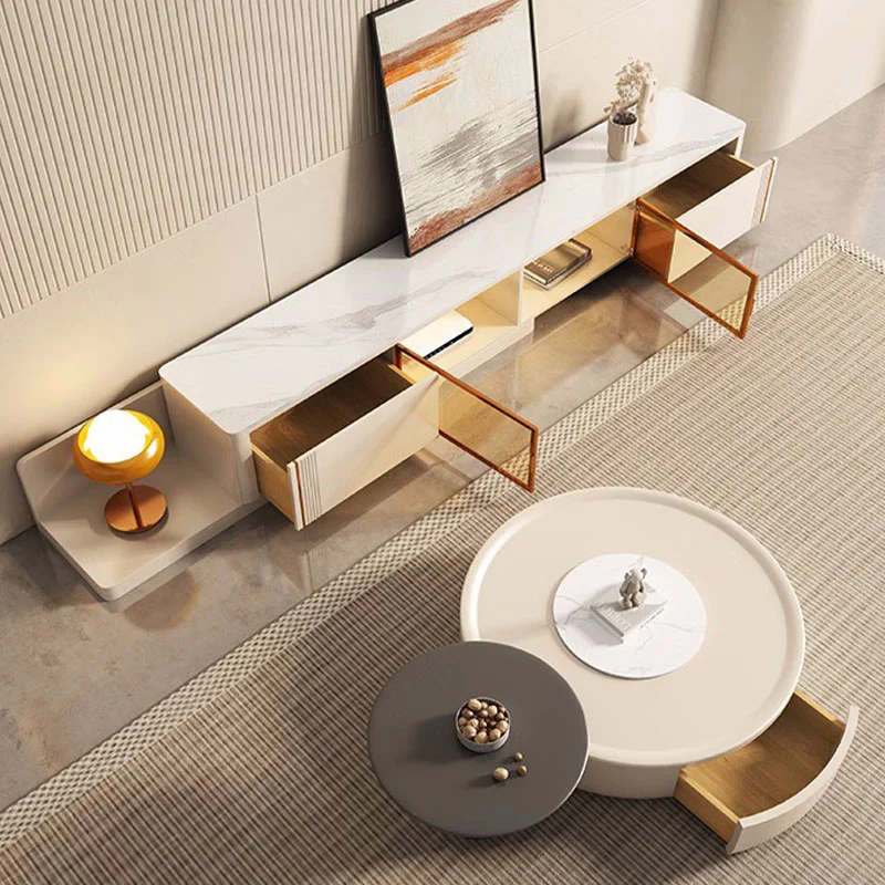 Cenhelm Nesting Coffee Table Set, Cream And Black - Image 4