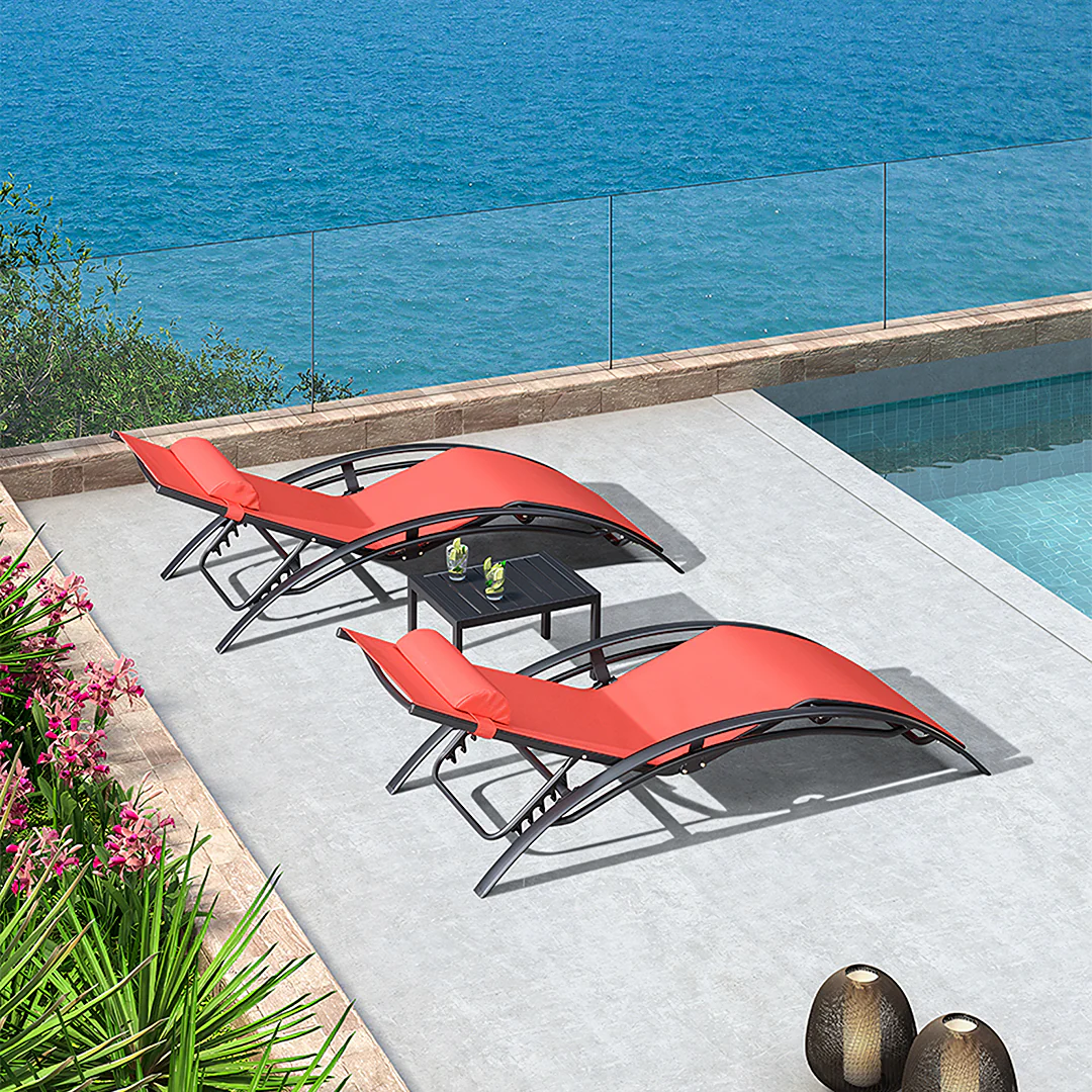 Chappell Reclining Sun Lounger With Pillow, Outdoor - Image 6