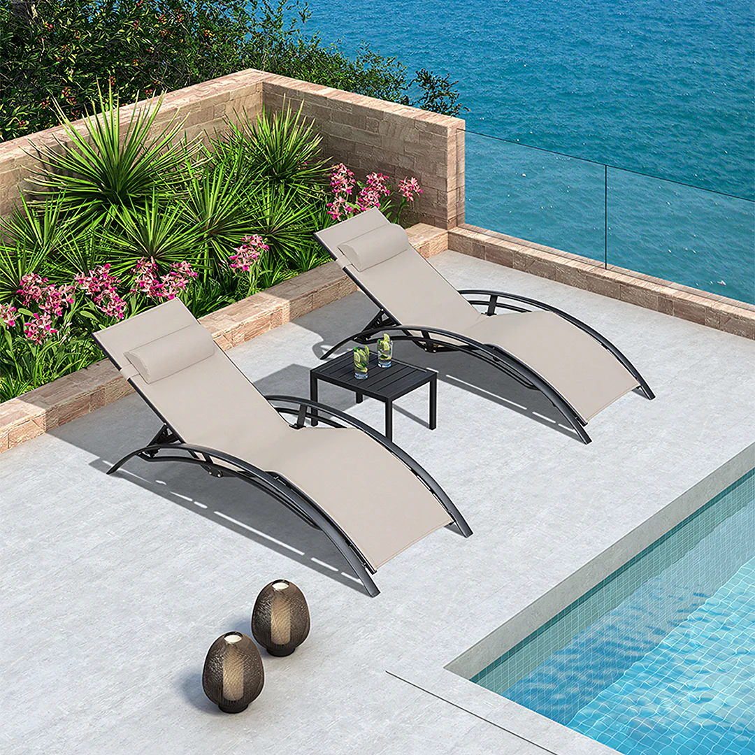Chappell Reclining Sun Lounger With Pillow, Outdoor - Image 7
