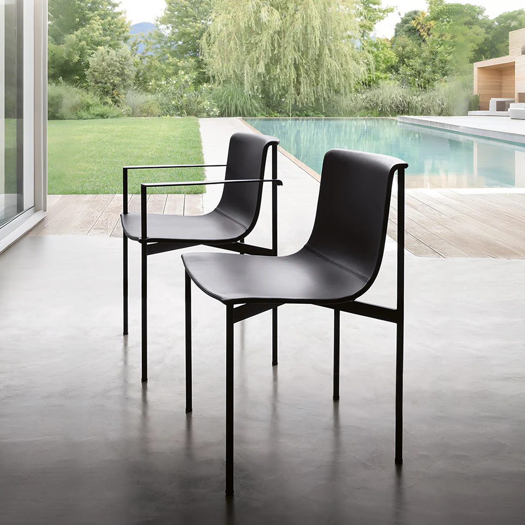 Choi Dining Chair With Armrest, Leather - Image 2