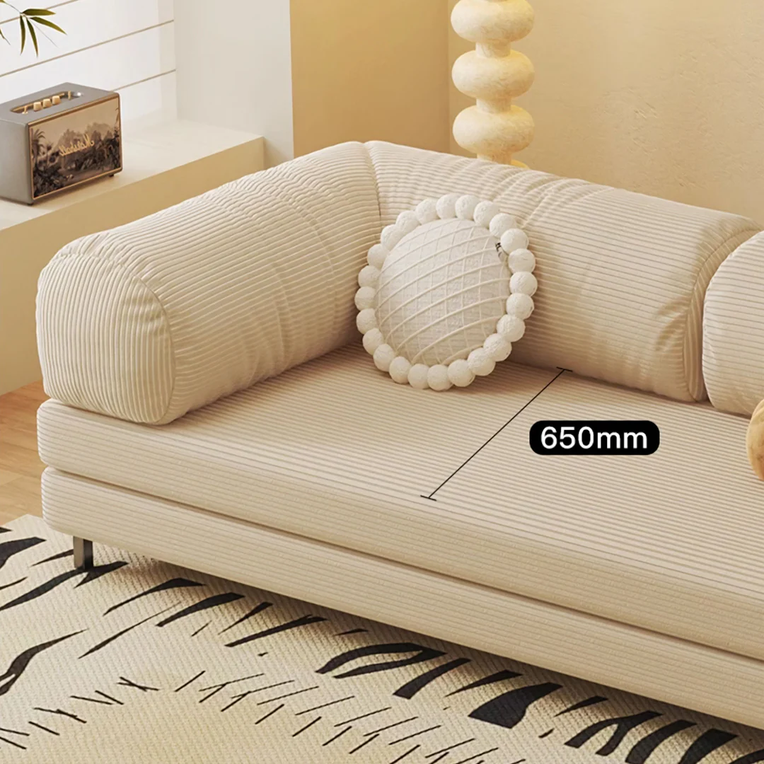 Choudhury Two Seater Sofa Bed, Backrest Washable, Corduroy - Image 12