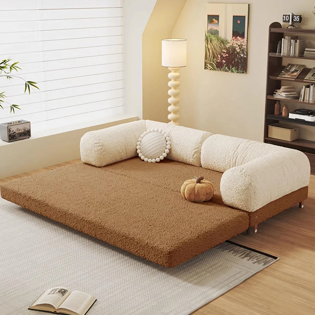 Choudhury Two Seater Sofa Bed, Backrest Washable, Corduroy - Image 4