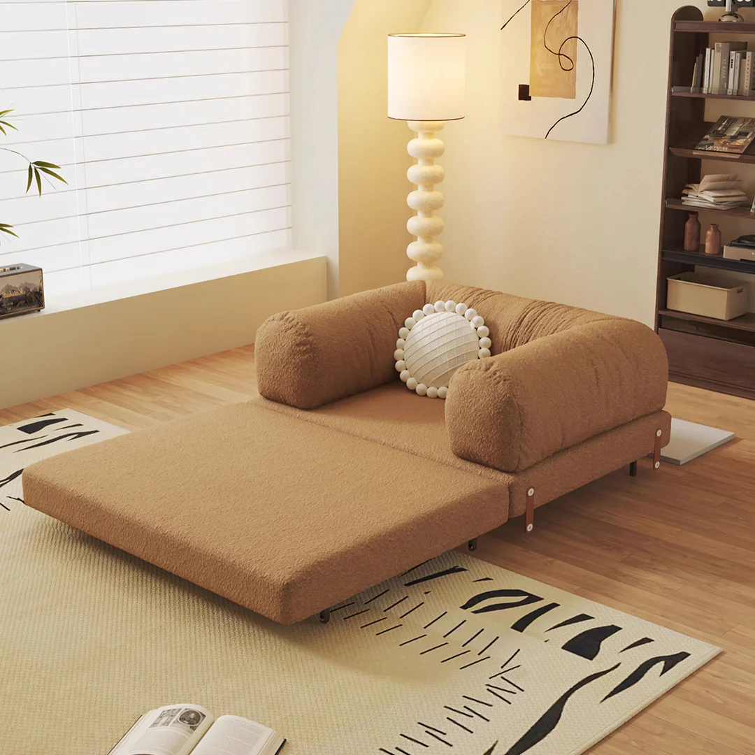 Choudhury Two Seater Sofa Bed, Backrest Washable, Corduroy - Image 5