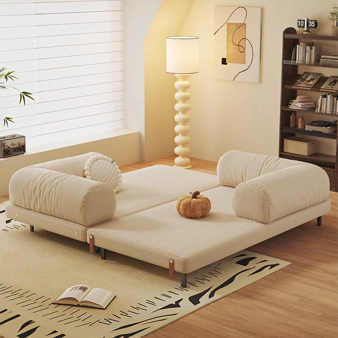 Choudhury Two Seater Sofa Bed, Backrest Washable, Corduroy - Image 6