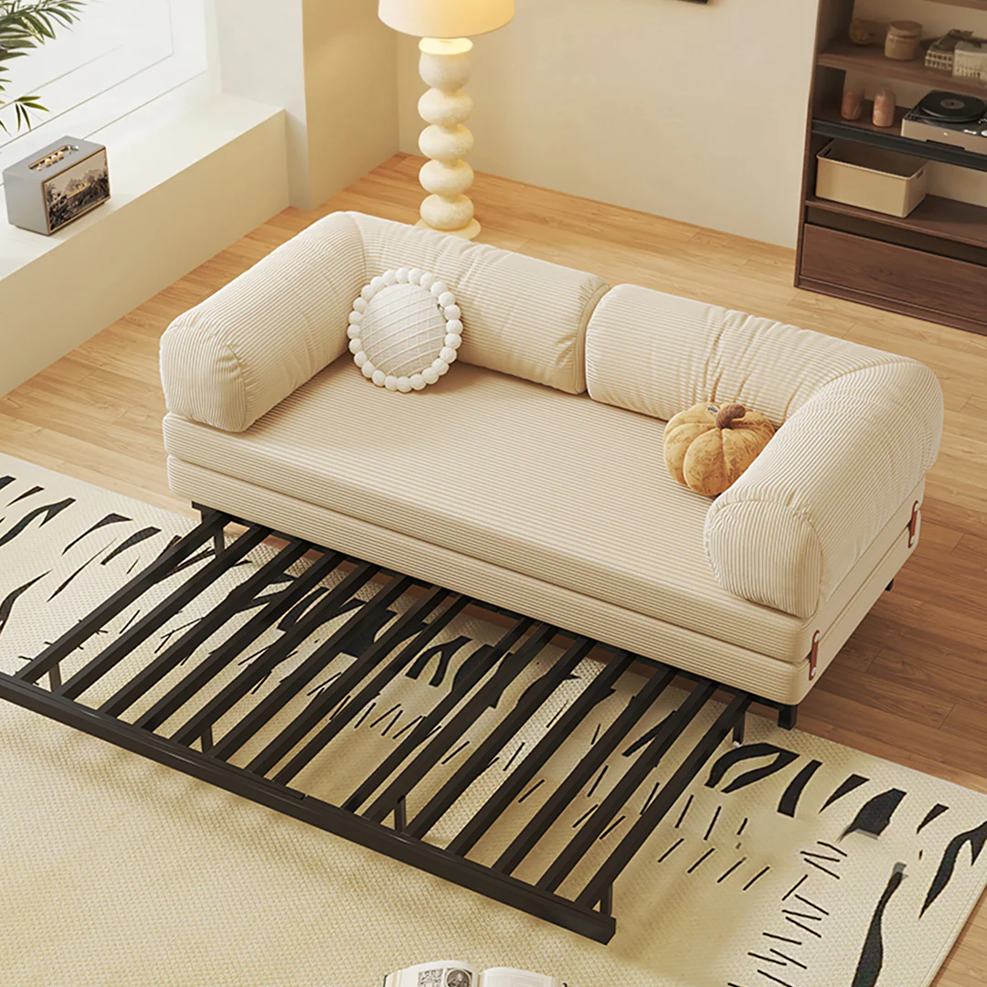 Choudhury Two Seater Sofa Bed, Backrest Washable, Corduroy - Image 7
