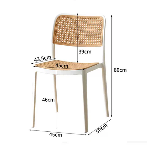Chris Dining Chair, Rattan Style - Image 6