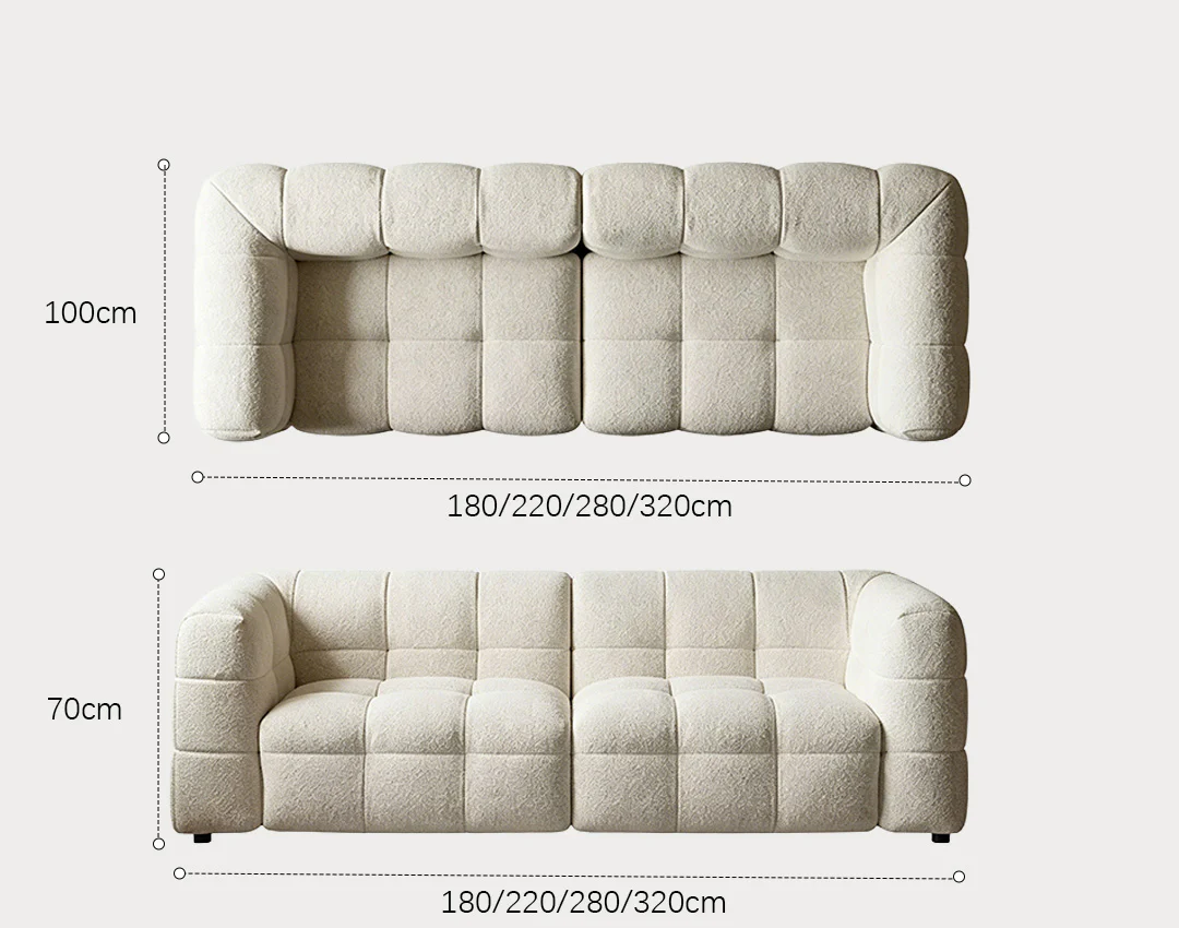 Chrissie Marshmallow Two Seater, Three Seater, Four Seater Sofa, Boucle - Image 6
