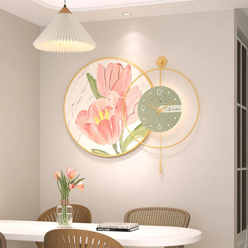 Cici Creative Decorative Tulip Clock - Image 3