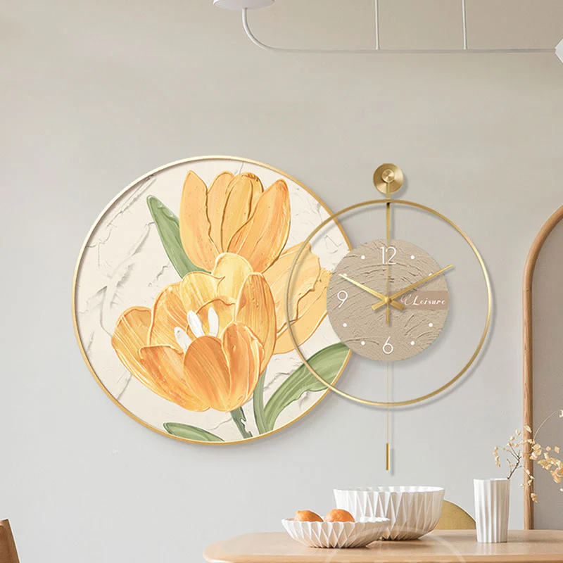 Cici Creative Decorative Tulip Clock - Image 4