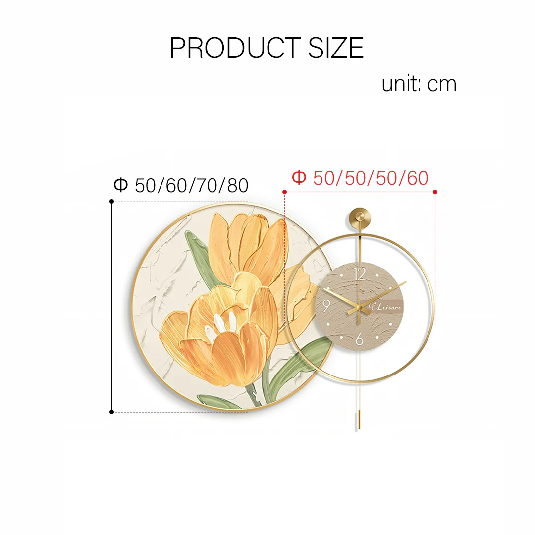 Cici Creative Decorative Tulip Clock - Image 6