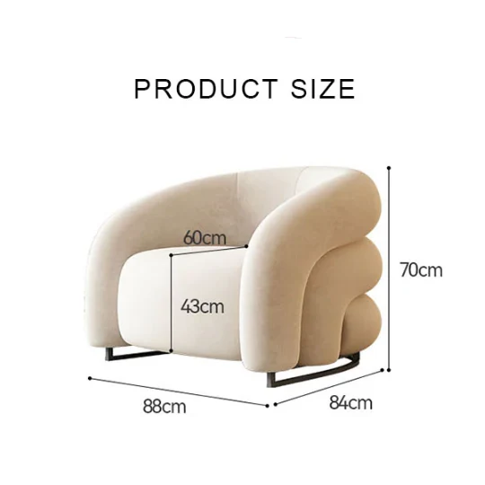 Classic U18 Armchair, White Velvet - Image 6