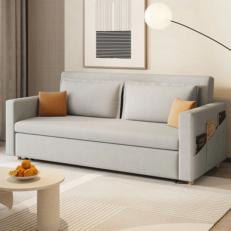 Colbert Two Seater Sofa Bed, Linen - Image 4