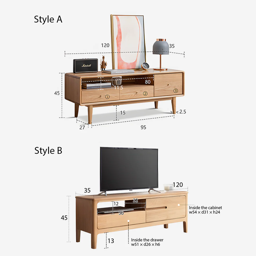 Corona TV Stand, Oak - Image 5