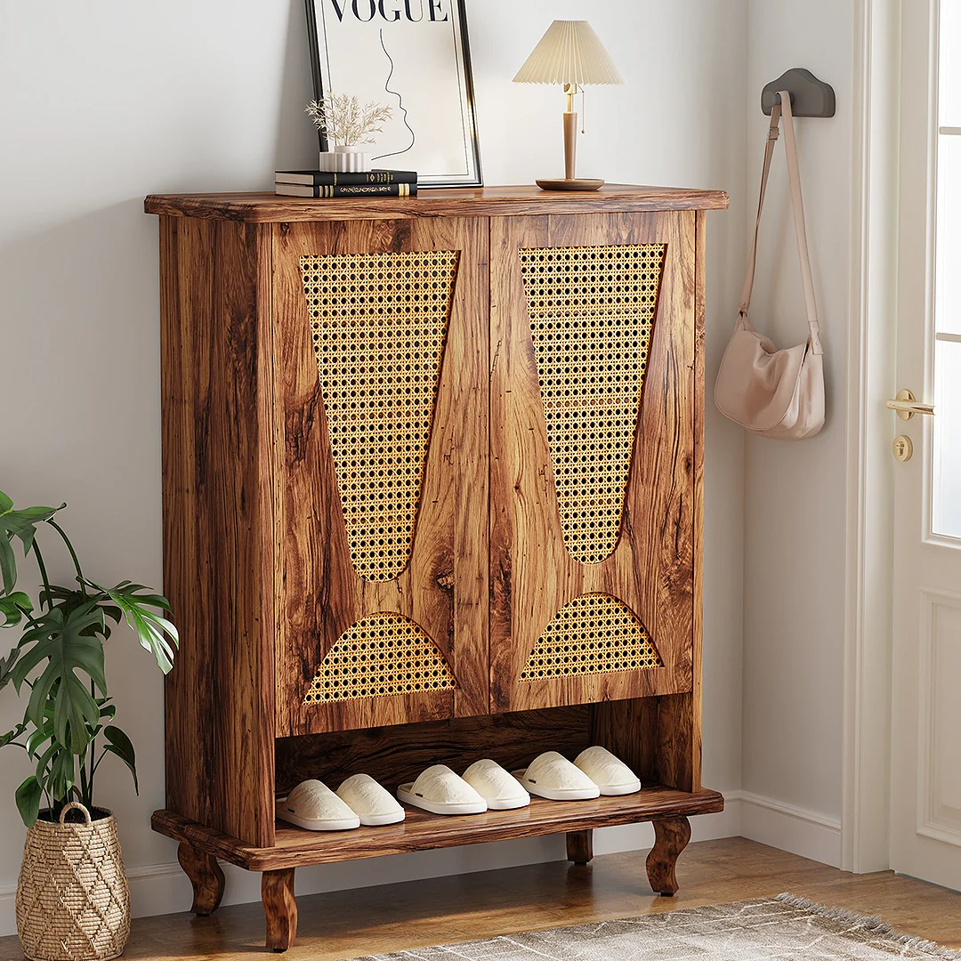 Crusoe Rattan Shoe Cabinet - Image 2