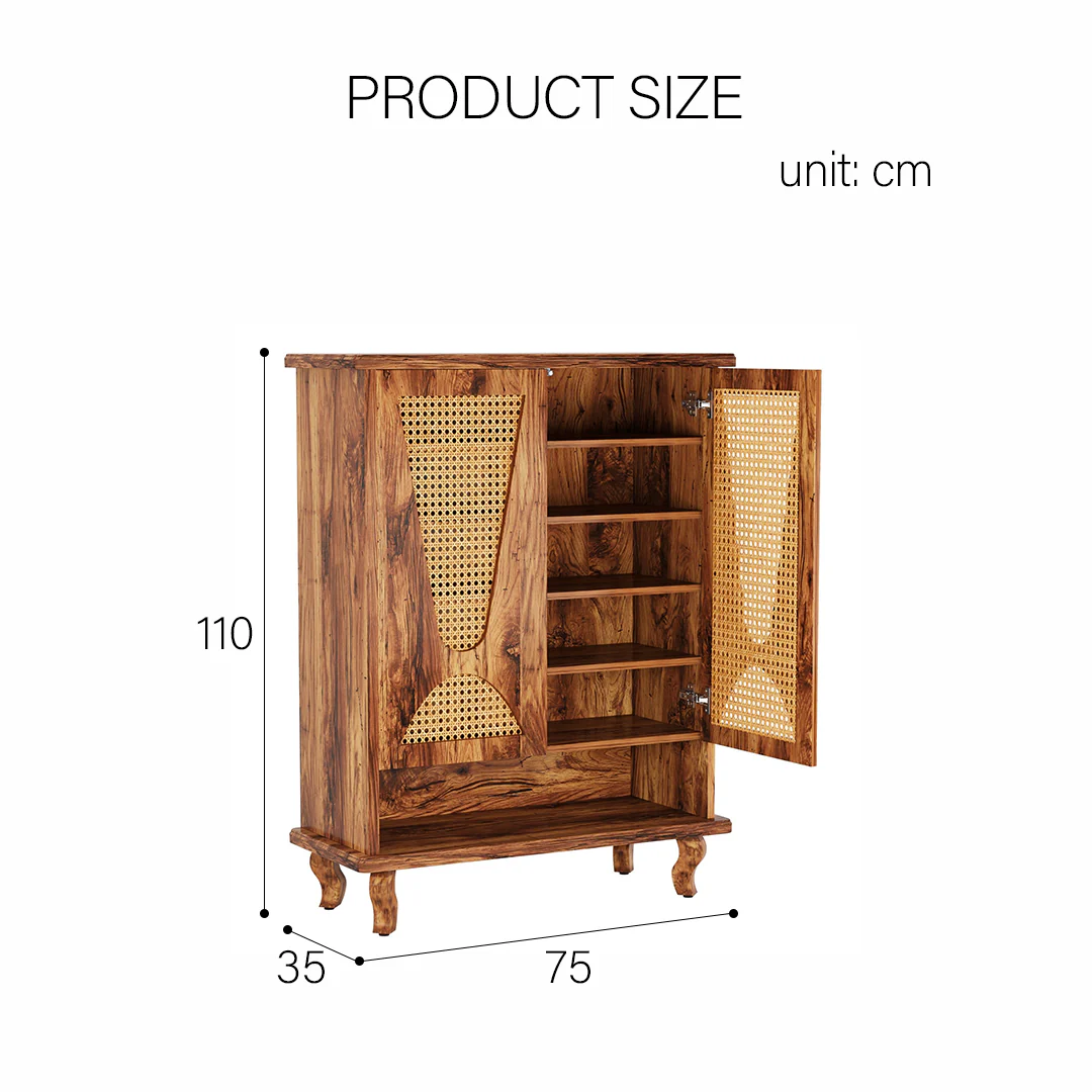 Crusoe Rattan Shoe Cabinet - Image 7