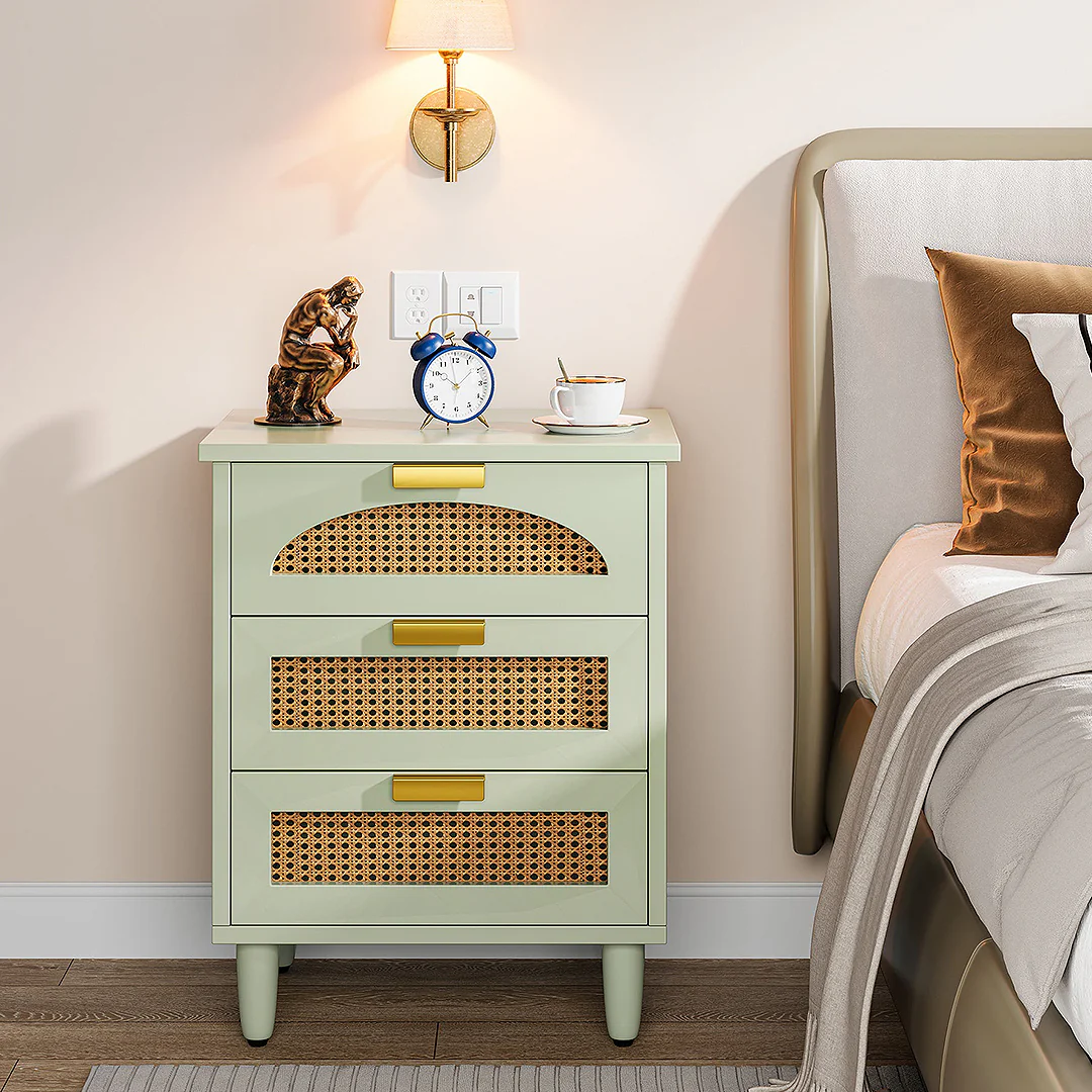 Daisy Rattan Bedside Table - Image 2