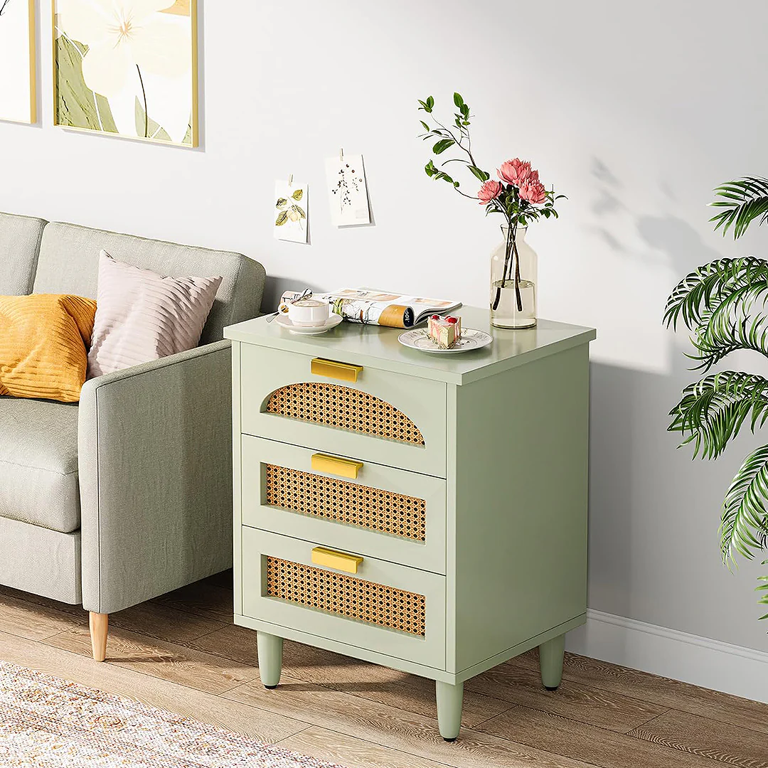 Daisy Rattan Bedside Table - Image 3