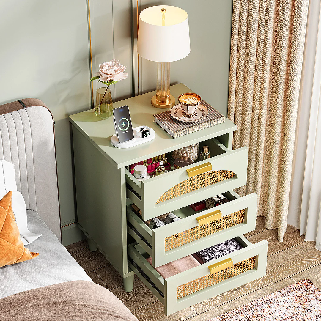 Daisy Rattan Bedside Table - Image 4