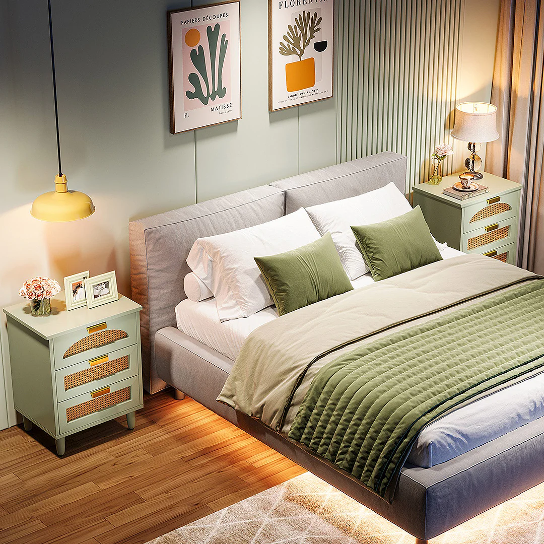 Daisy Rattan Bedside Table - Image 5