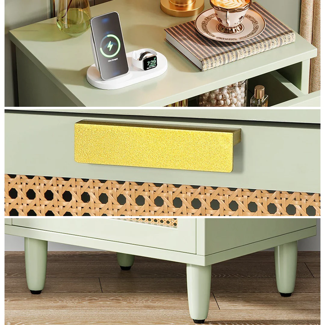 Daisy Rattan Bedside Table - Image 6