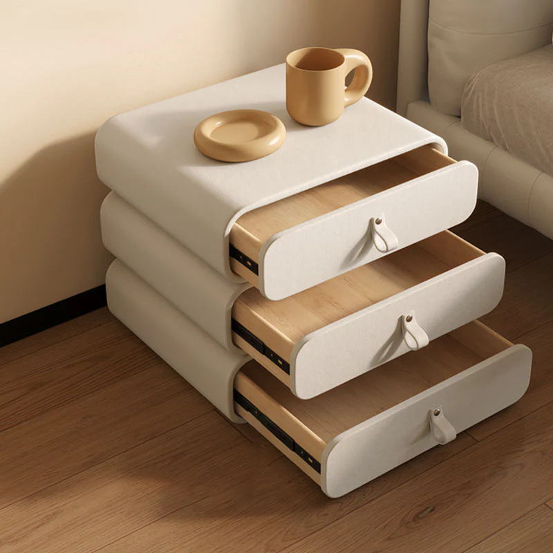 Darcie Bedside Table, Cream - Image 2