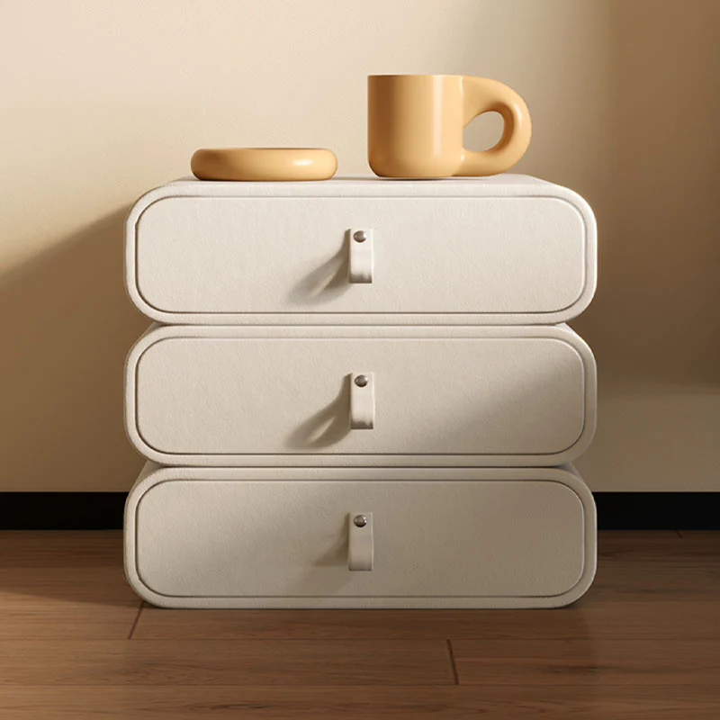 Darcie Bedside Table, Cream - Image 4