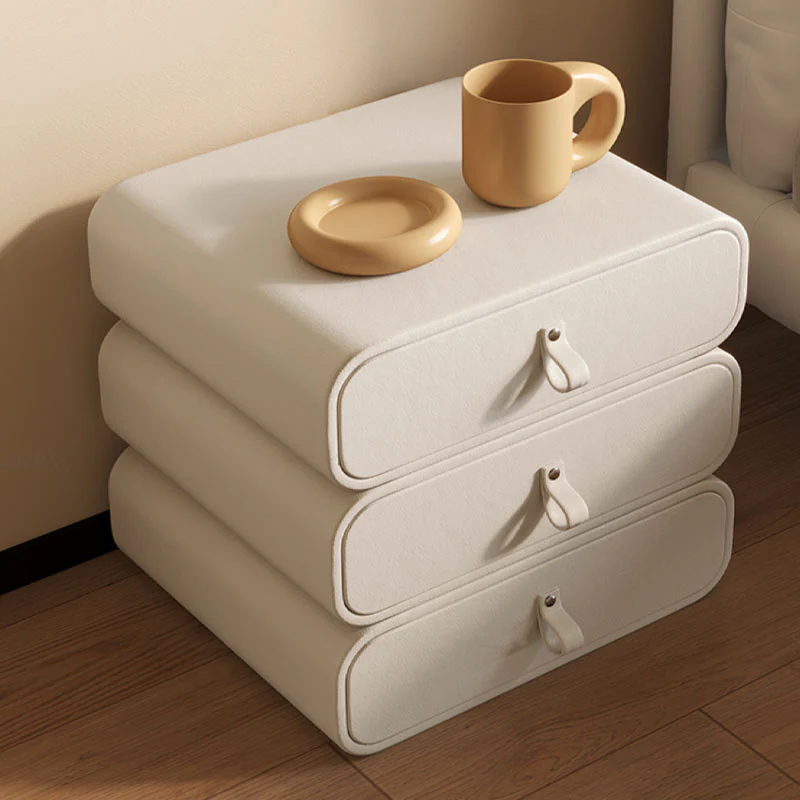 Darcie Bedside Table, Cream - Image 5