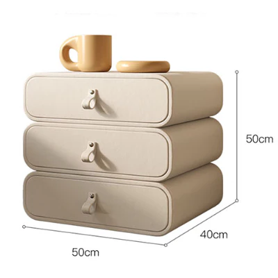Darcie Bedside Table, Cream - Image 6