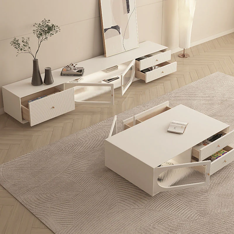 Davinia Side Cabinet, Davinia Living Room Set, White - Image 4