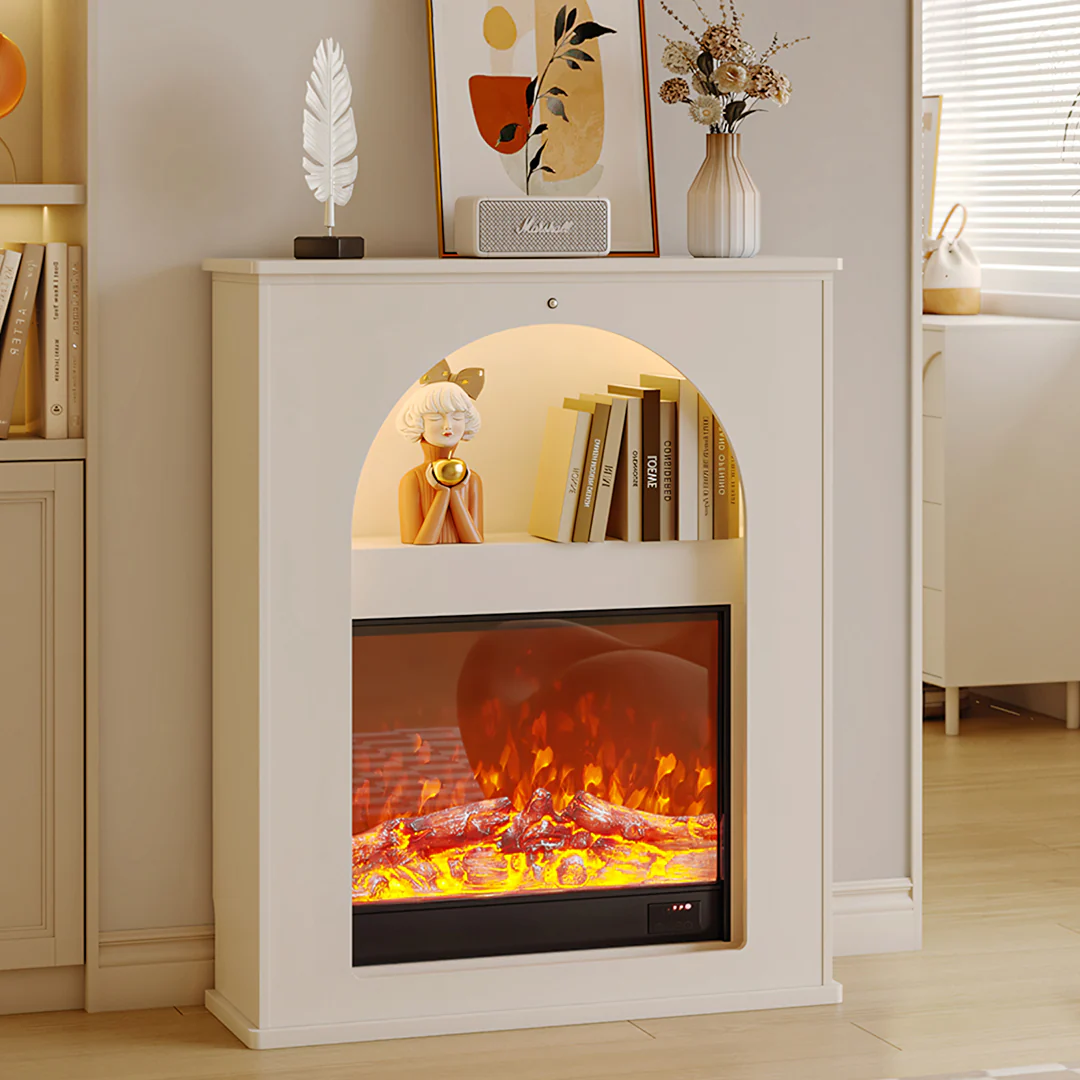 Slimline Console Table With LED Light And Fake Fireplace - Image 3