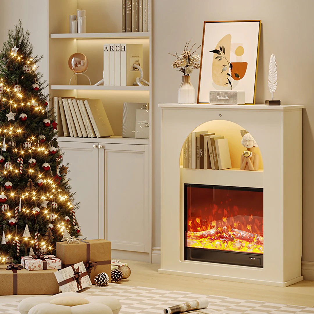 Slimline Console Table With LED Light And Fake Fireplace - Image 5