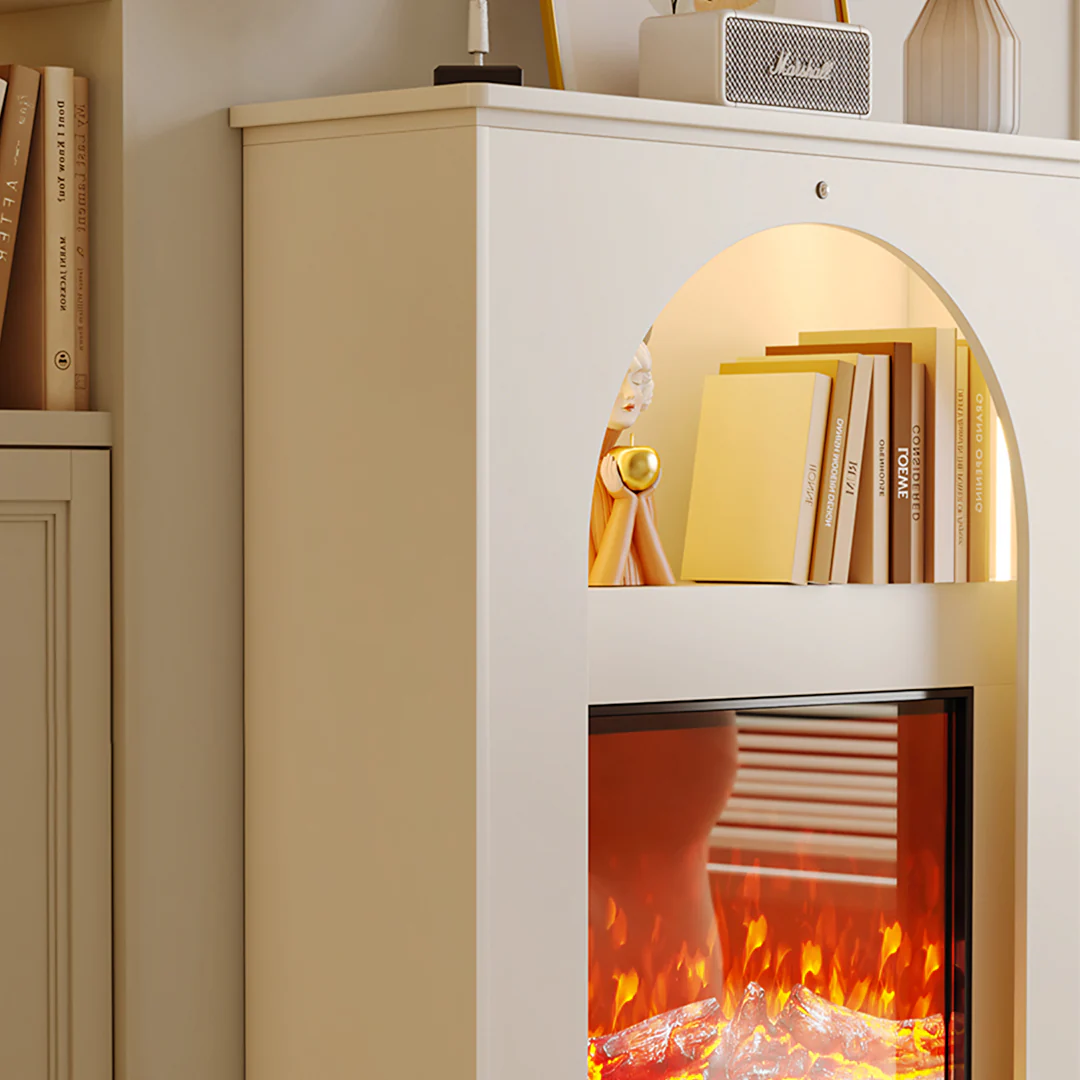 Slimline Console Table With LED Light And Fake Fireplace - Image 7