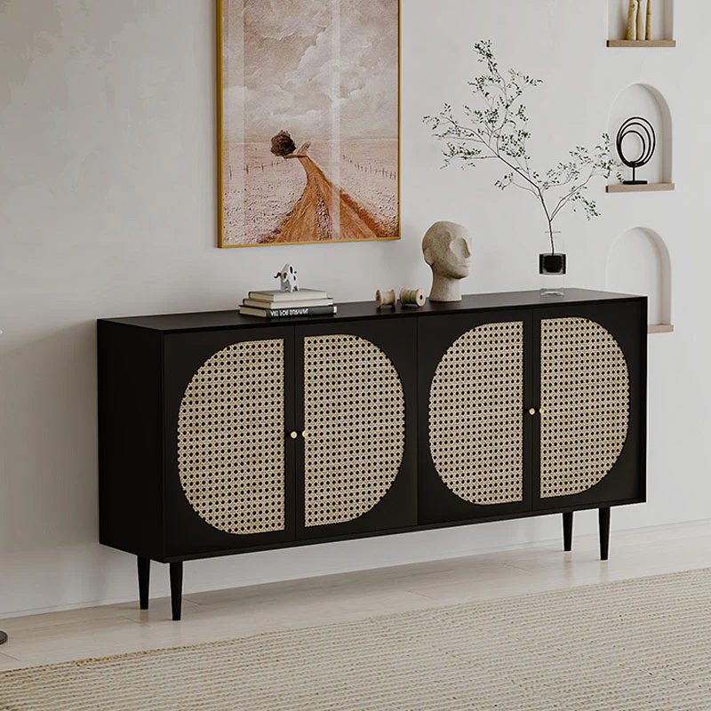 Debby Rattan Sideboard, Black - Image 3
