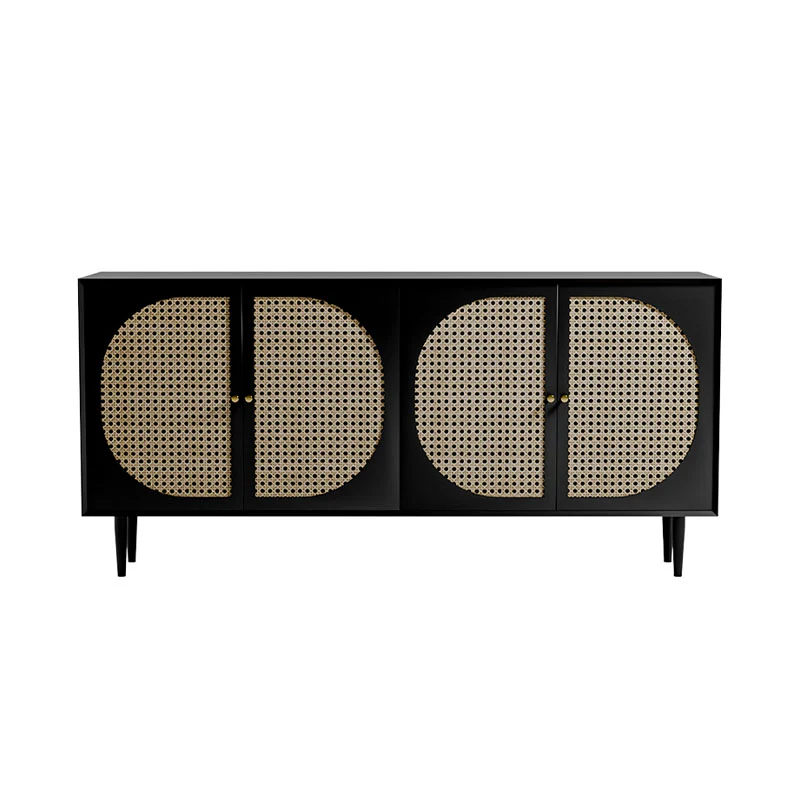 Debby Rattan Sideboard, Black - Image 4