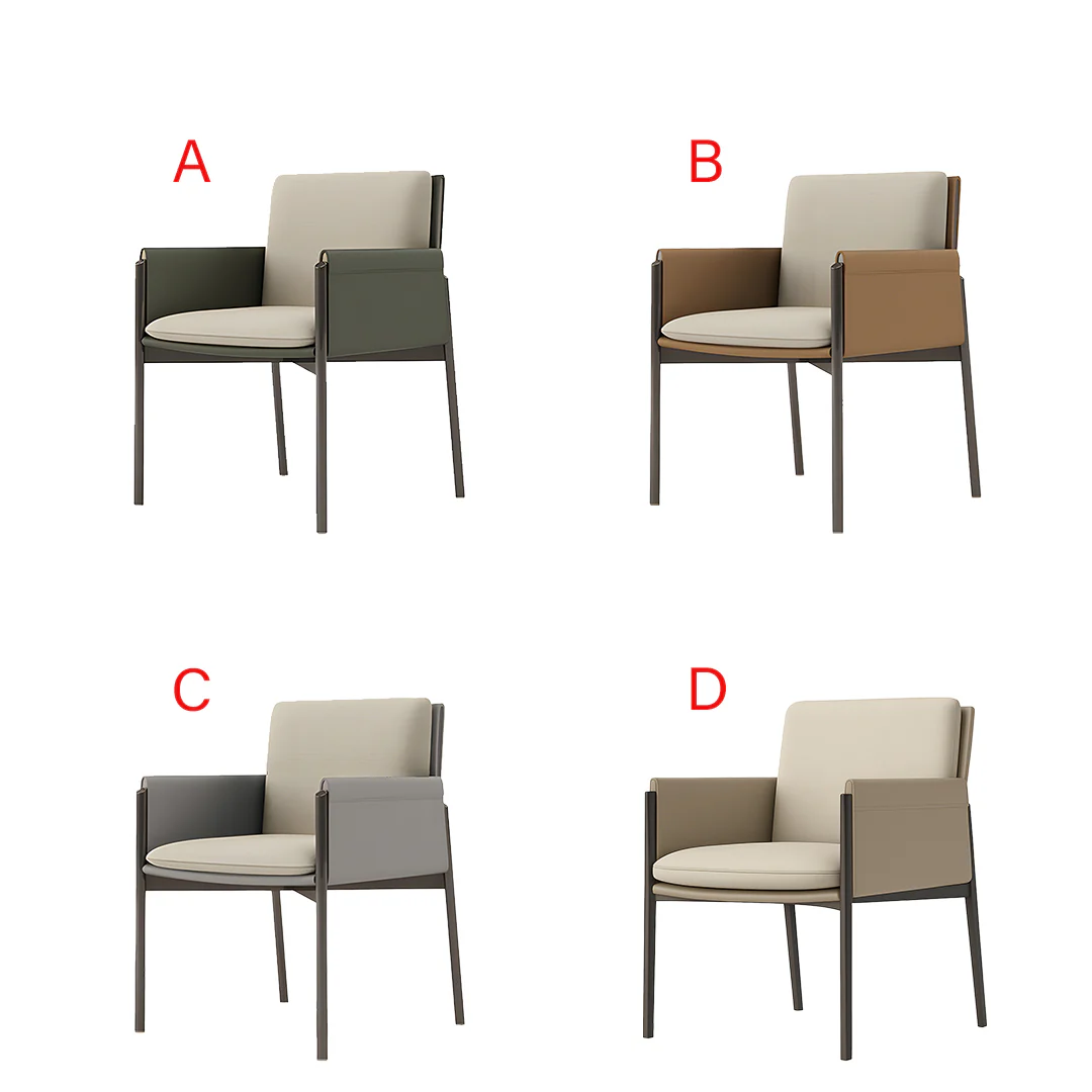 Decker Dining Chair With Armrests, Leather - Image 10